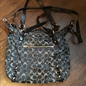 Coach black/gray purse
